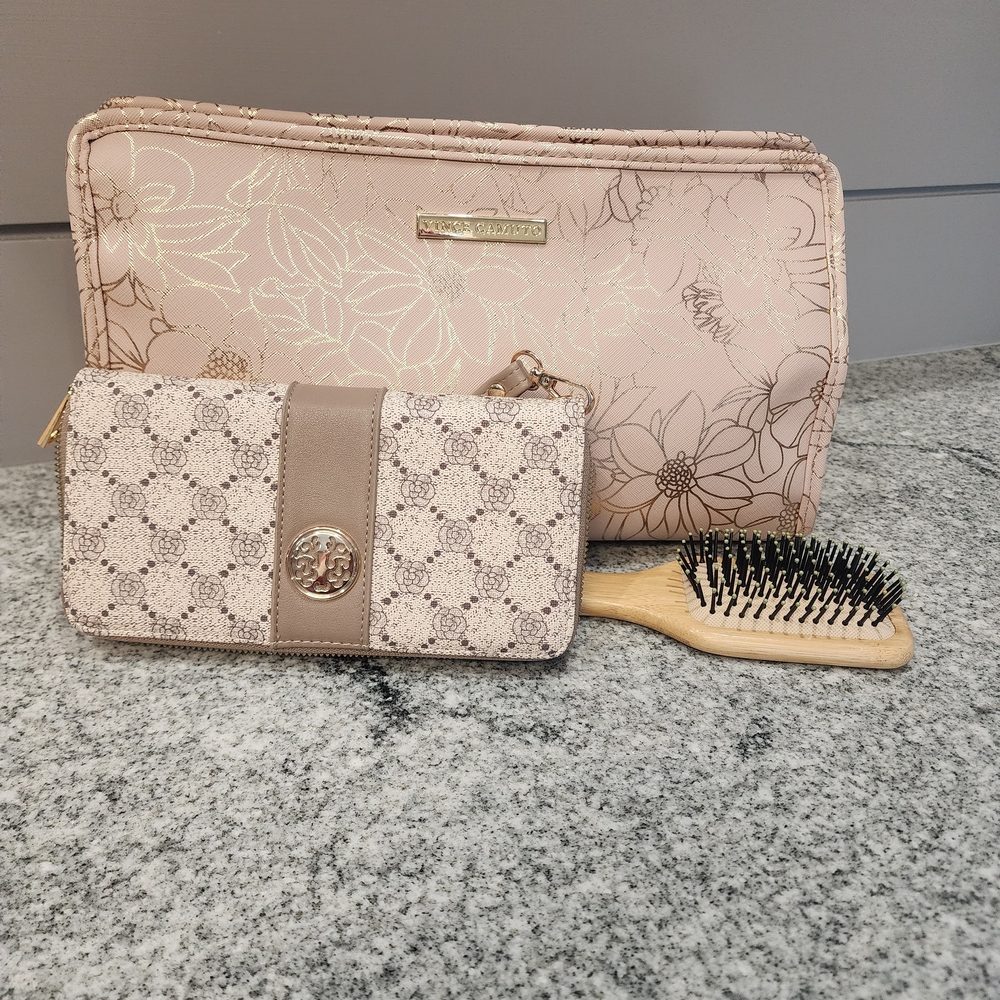 Pink Floral Women's Bag Set